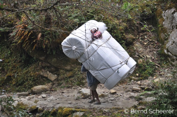 15 reasons to trek in nepal porter carrying very large supplies