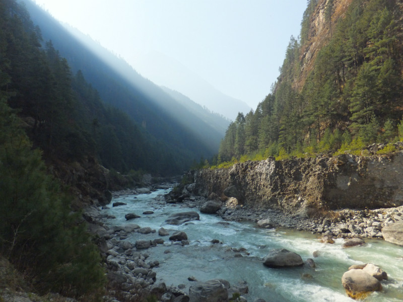 Walking to Namche