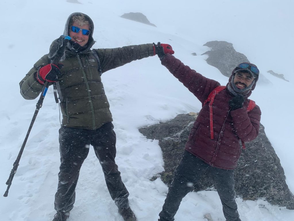 My First Time in Nepal – 9 days Langtang valley trek Experience 8 snap with ram near the final section before the summit tesrko-ri